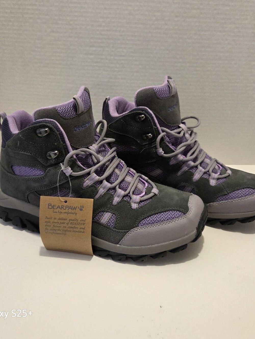 Bear Paw Ridge Wood Women’s Hiking Shoe Boot 13 Wide US Gray Lavender